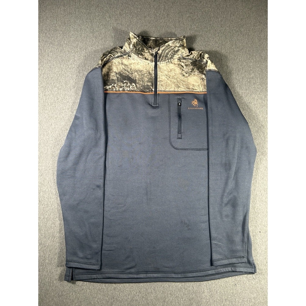 Legendary Whitetails Men's Recon 1/4 Zip Fleece CamoPullover Size LT